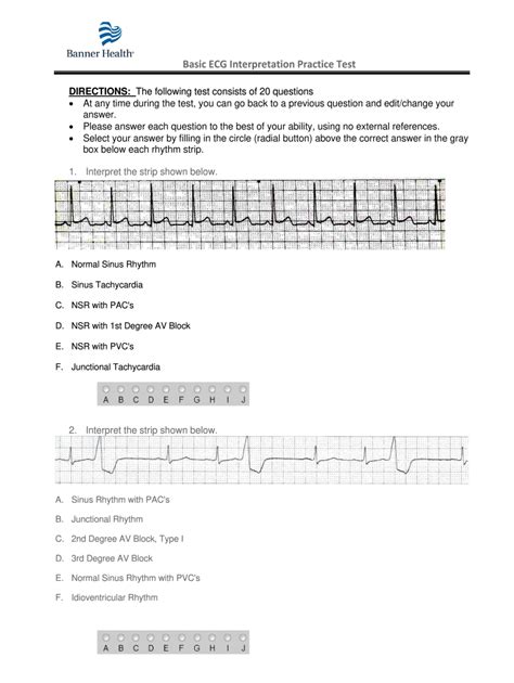 ekg practice exam 100 questions.